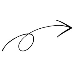 手書き　くるくる　矢印