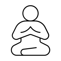 mental health icon with thin style