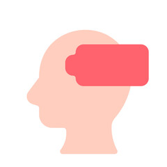 social battery icon with flat style