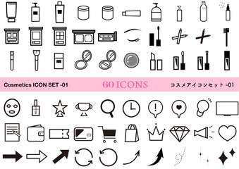 コスメアイコンのセット