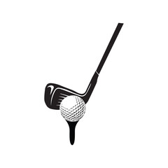 Simple black and white golf ball design is perfect for those who need it. 