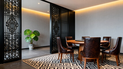 Modern dining room interior