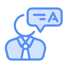 instructor icon with lineal color style