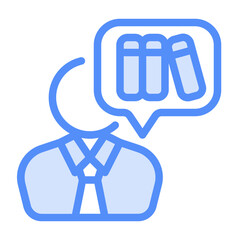 literacy sources icon with lineal color style