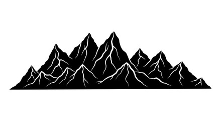 monochromatic grandeur iconic peaks stand as stoic, silent, enduring sentinels, isolated on transparent background