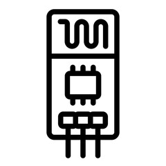 bluetooth sensor outline icon for wireless device connection