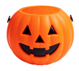 Orange Jack-o'-Lantern Candy Container for Halloween