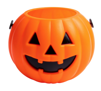 Orange Jack-o'-Lantern Candy Container for Halloween