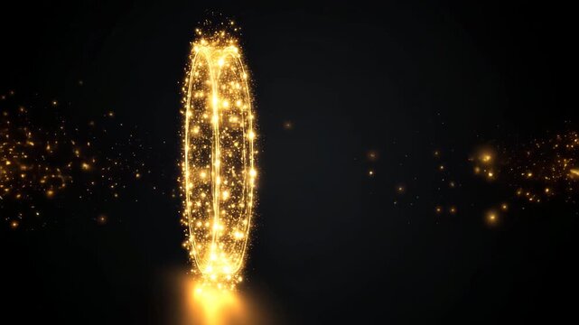 ラグジュアリーなゴールドのグリッターサークル（イベント、記念日、ビジネス・表彰、エンタメ、動画）