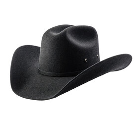Dark gray cowboy hat, wide brim
