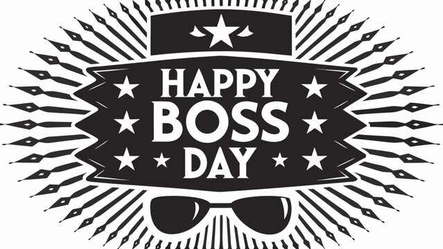 Celebrate Boss Day with this fun design for cards, banners, or office promotions