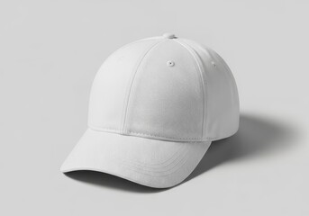 Fototapeta premium White baseball cap isolated on white background