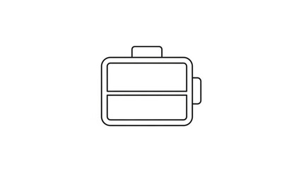 Iconic depiction of a full battery charge, signifying power and energy levels, ideal for technology, electronics, and power management graphics