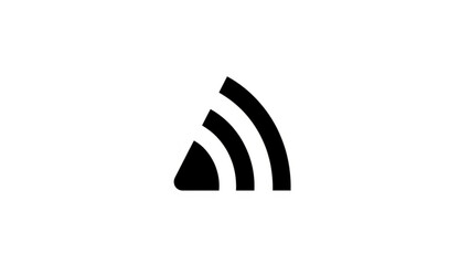 Abstract Wi-Fi Signal Icon Representing Wireless Connection and Network Technology, Communication Symbol