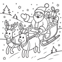 santa claus and snowman