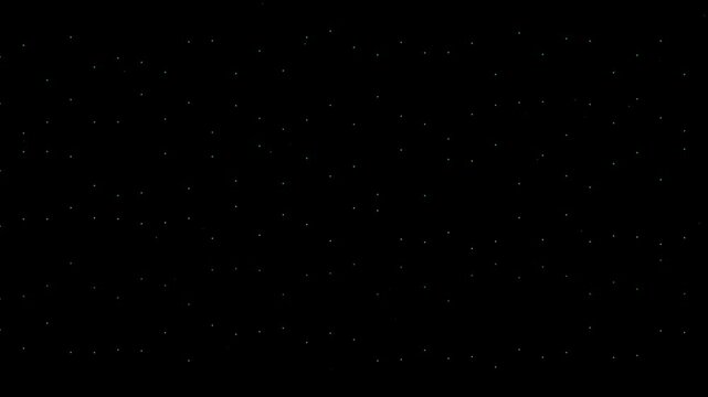 A dark night sky filled with countless small, twinkling green stars