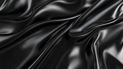 Shiny, flowing dark fabric with subtle pattern