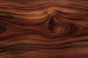 Naklejka premium Close-up view of rich brown and dark grain patterns in natural wood textured surface showing flowing lines and organic shapes creating warm and rustic feeling