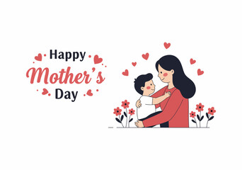 design vector of happy mother's day 