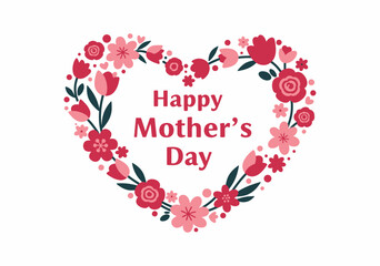 Happy Mother and Daughter Embracing with Flowers