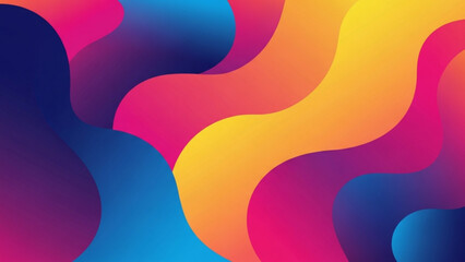 Abstract Fluid Gradient Background Vibrant Waves of Color in Modern Digital Design. Dynamic Shapes and Artistic Visuals for Creative Projects