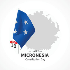 Micronesia – Constitution Day post illustration on white background