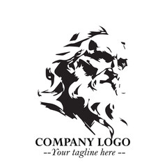 Classic Old Man Logo Symbol in Black on White Background with Vintage and Minimalist Design