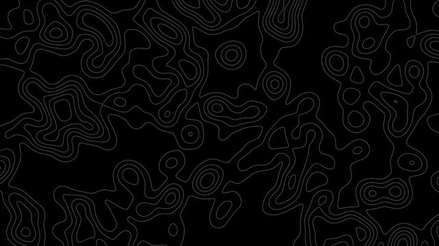 Chaotic Background With Topographic Line Animation