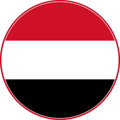 Yemen Circle Flag, Yemen Flag Icon