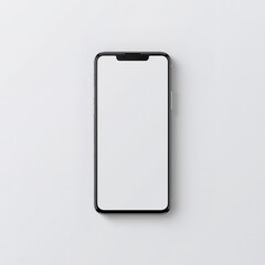 Modern smartphone with blank screen isolated on white background