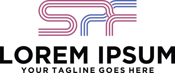 Flow letter LPF lines logo