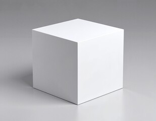 A surreal white cube floating in a vast, empty space, appearing to defy gravity with no visible sides or edges, creating an intriguing optical illusion.