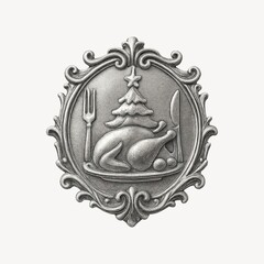 Vintage holiday feast emblem