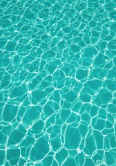 Obraz premium Aqua Reflections: A mesmerizing display of shimmering water, capturing the interplay of sunlight as it dances and refracts across the pool.