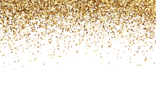 Gold glitter confetti cascading - Powered by Adobe