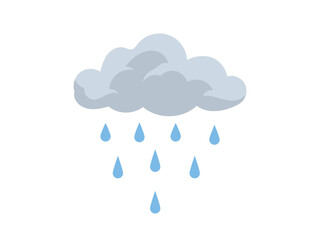 Cloud with rain drop sign, weather icon