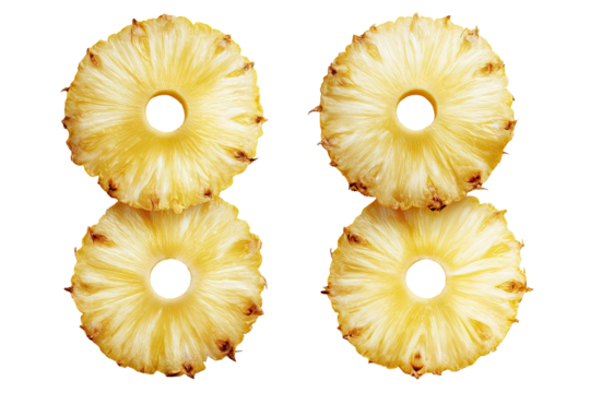 Two stacked pineapple rings forming the number 88