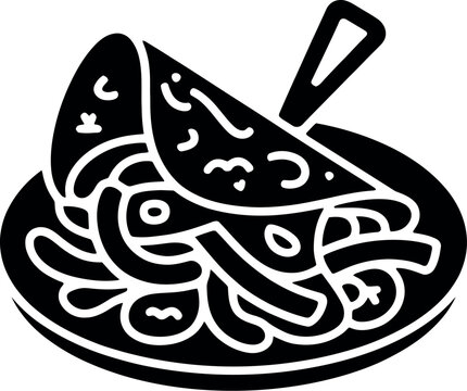 black taco on plate clip art preview