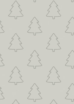 Minimalist pine tree pattern