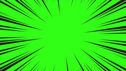 Radial speed or action lines anime comic Green screen, Set of 15 animated Comic speed lines loops,
Comic book background pop art strip radial animation, White anime speed lines seamless motion. - Powered by Adobe