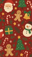 Fototapeta premium Festive holiday-themed mobile wallpaper
