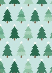 Festive evergreen tree pattern