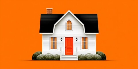 A simple icon of a house with a red strike-through representing asset seizure