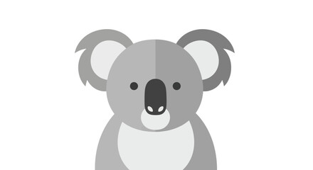 Obraz premium Cute Koala Bear Vector Illustration on White Background for Children Content