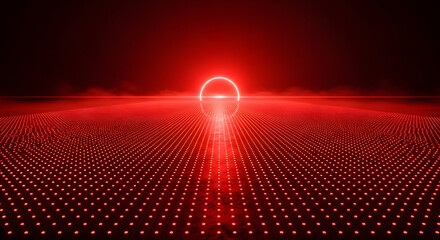 Abstract matrix red background