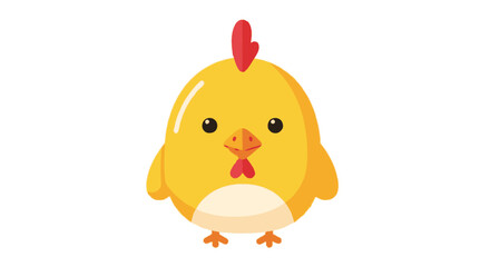 Cute cartoon chick illustration isolated on white background perfect for Easter designs