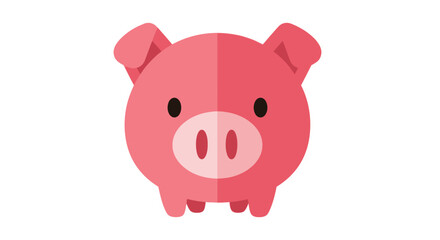 Adorable Piggy Bank Vector Illustration for Financial Savings and Investments with Clean Lines