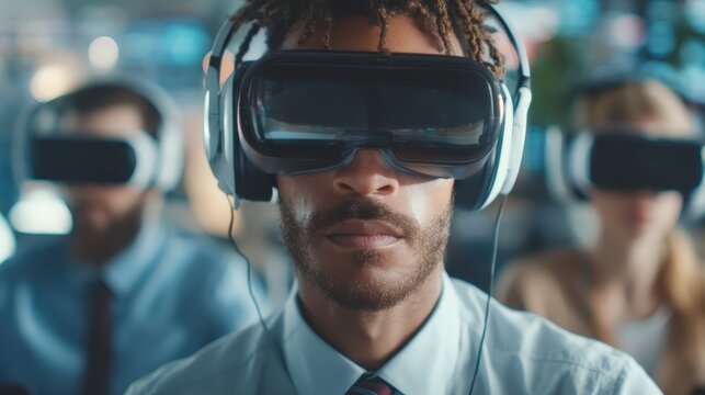 A professional learning new skills on a digital platform, a scene of adaptability training and communication interface.