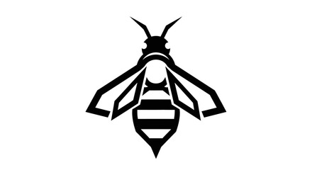 Bold Geometric Bee Illustration for Branding and Design Projects vector image