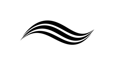 Abstract flowing lines design with smooth curves on a white background illustration